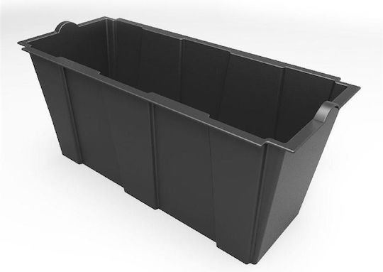 Bama Ζαρντινιέρα Πλαστική Μαύρη 79x35x37εκ.