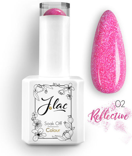 Jlac 02 Ημιμόνιμο Βερνίκι Νυχιών Reflective 02 με Glitter 15ml
