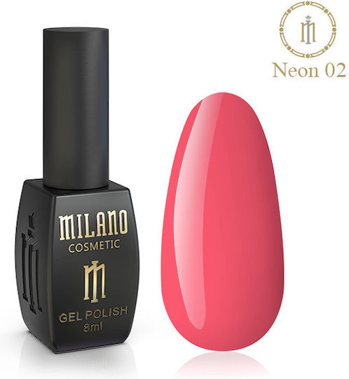 Milano Cosmetic Neon Ημιμόνιμο Βερνίκι Νυχιών 02 8ml