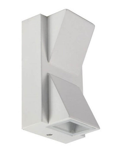 Universo Illuminazione Стенен Външен Плафон LED IP65 10W с Топло бяло Светлина 8x14x6.8εκ.