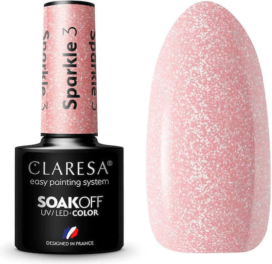 Claresa Sparkle Ημιμόνιμο Βερνίκι Νυχιών 3 με Glitter 5ml
