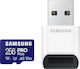 Samsung Pro Plus (2023) microSDXC 256GB Klasse 10 U3 V30 A2 UHS-I mit USB-Lesegerät