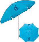 Beach Umbrella 2m with Air Duct Light Blue