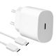 Samsung Φορτιστής με Θύρα USB-C και Καλώδιο USB-C 25W Λευκός (EP-TA800EWE + EP-DA905BWE Bulk)