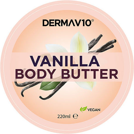 Derma V10 Vanilla Ενυδατικό Butter Σώματος με Άρωμα Βανίλια για Κανονικές έως Ξηρές Επιδερμίδες 220ml
