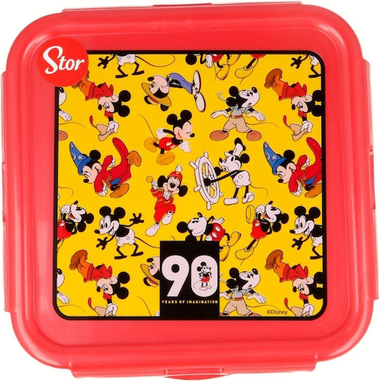 Mickey Mouse Clubhouse Πλαστικό Παιδικό Δοχείο Φαγητού Mickey 0.5lt Κόκκινο