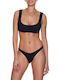 REINA OLGA Black Bikini Ginny Scrunch