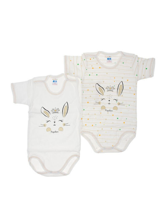 Papillon Kids Short-Sleeved Ecru 2pcs