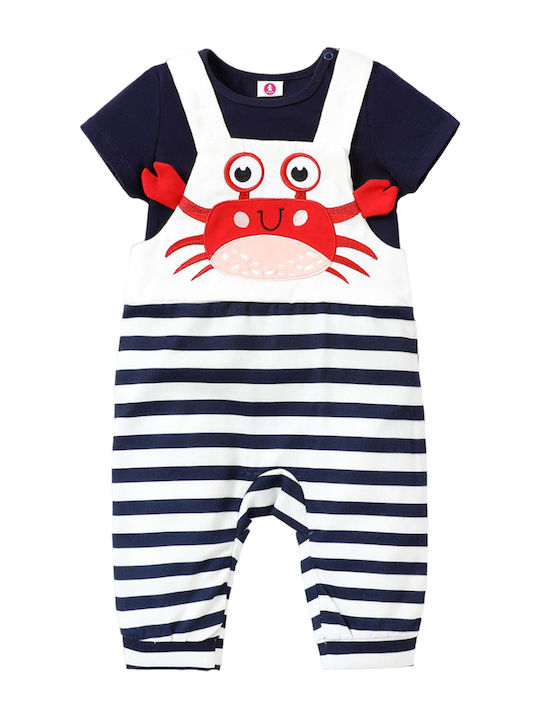 Poulain Baby Bodysuit Set Short-Sleeved with Pants Multicolour