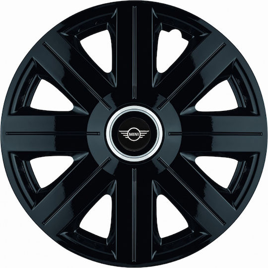 Jestic Set Capace de Roți Auto Compatibilitate Mini Cooper 4 Bucăți 14 Negru/Negru