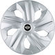 Jestic Car Hubcap Set with Mini Cooper Emblem 15" 4pcs Silver