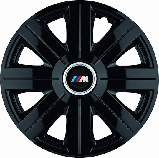 Jestic Set Capace De Roți Auto Compatibile Bmw 4 Bucăți 14 Negru/Negru