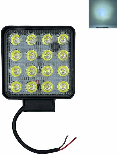 Squareς Waterproof Headlights Car LED Mazda 6 12V 48W 10cm with White Lighting 1pcs