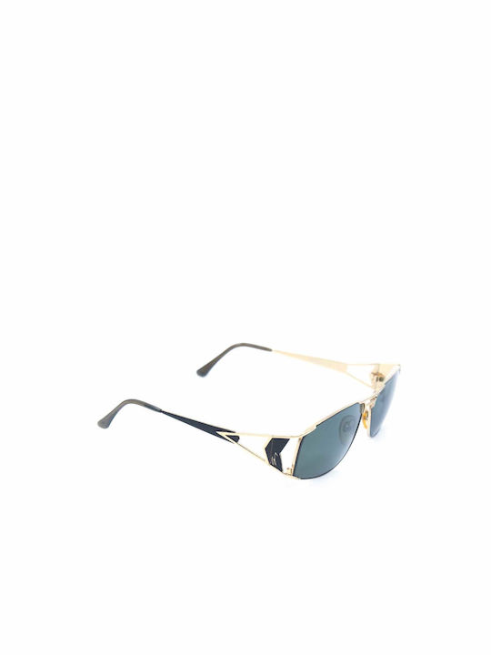 Genny Sunglasses with Black Metal Frame and Green Lens 579-S 5007