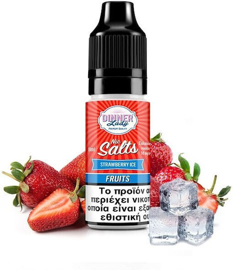 Dinner Lady Ready-to-use E-Liquid Strawberry Ice with Fruity Flavor 20mg 10ml