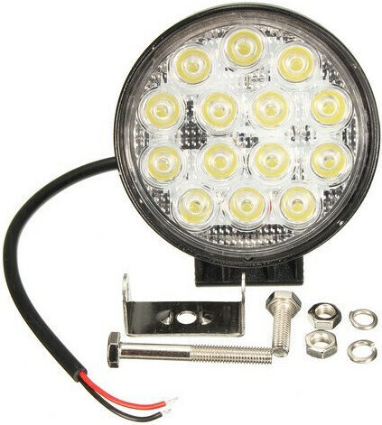 Roundς Waterproof Headlights Car LED Universal Mercedes-Benz V 12V 42W 35cm with White Lighting 1pcs