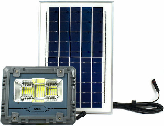 Eliteson Rezistent la apă Solar Proiector LED 60W Alb Rece 7500K cu Telecomandă IP67