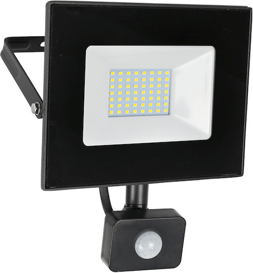 Heda Waterproof LED Flood Light 50W Natural White 4000K with Motion Sensor IP65