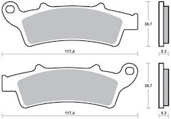 SBS Motorcycle Brake Pads Front for Aprilia Atlantic 300 Scarabeo Piaggio Beverly 350