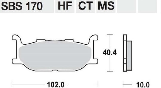 SBS Τακάκια Μοτοσυκλέτας Εμπρός για Yamaha T-MAX 500 / YP 400 Majesty