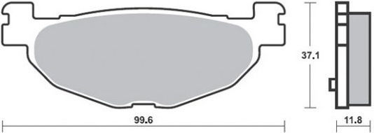 SBS Τακάκια Μοτοσυκλέτας Πίσω για Yamaha T-MAX 500 / YP 400 Majesty