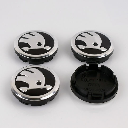 Wheel Center Caps Skoda with 56mm Internal Diameter 4pcs