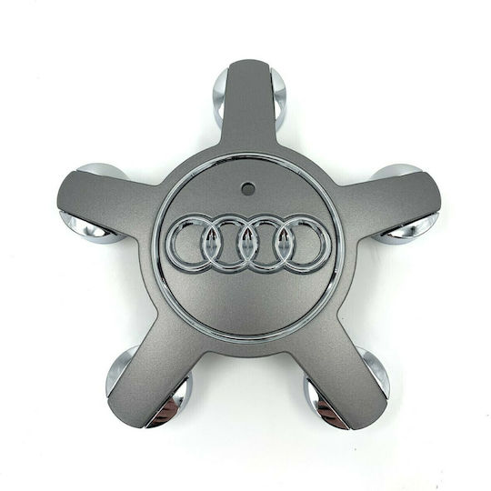 Τάπα Κέντρου Ζάντας Audi με Εσωτερική Διάμετρο 59mm Ασημί 1τμχ