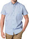 Short-sleeved Shirt Checked Light Blue