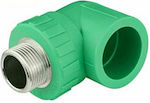 Pipe Elbow Fitting Polypropylene Male Φ20Χ1/2''