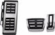 GRP Car Pedal Set for Skoda / VW / Audi Passat / Polo Aluminum Silver 3pcs