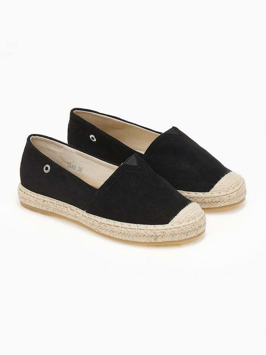 Issue Fashion Women's Suede Espadrilles Black 0585/8005355