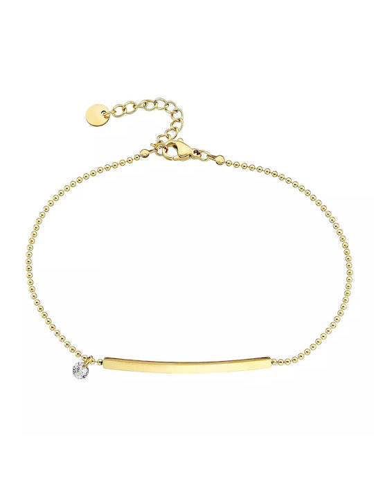 Oxzen Bracelet Anklet Chain made of Steel Gold ...