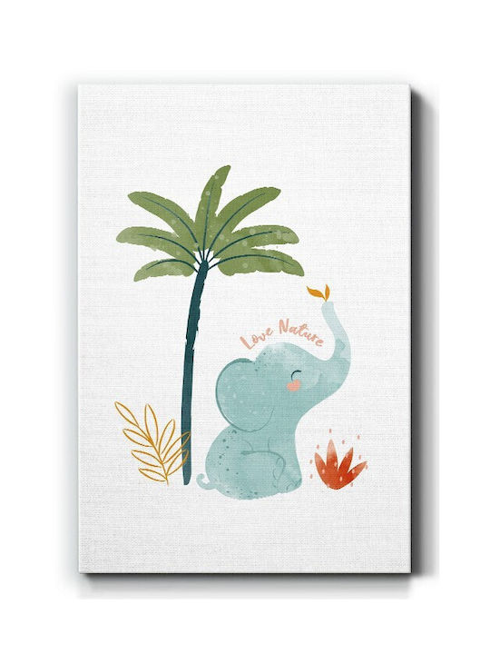 Walls Kids Wall Art Elephant in Nature on Canvas 15x20cm