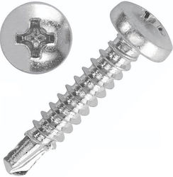 Selbstschneidend Bohrschraube Kreuzschlitz Metallisch DIN DIN7504N mit Durchmesser M6.3 und Länge 19mm