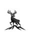 Walls 3D Wall Decor Silhouette Deer Made of Plastic 50x50cm