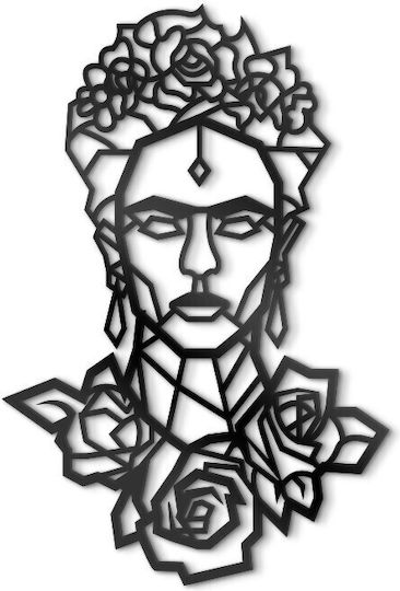 Walls 3D Декоративен Силует Frida Kahlo От Дърво 40x40cm
