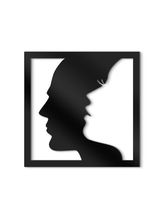 Walls 3D Διακοσμητική Σιλουέτα Couple από Ξύλο 50x50cm