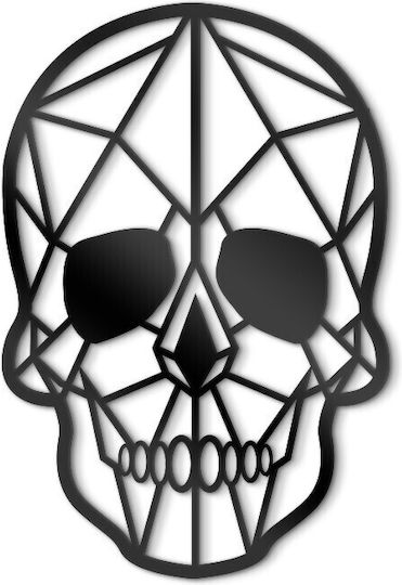 Walls 3D Wall Decor Skull Silhouette Made of Wood 40x40cm