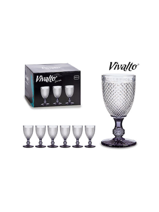 Vivalto Vivalto Glas Wasser aus Glas in Gray Farbe Kelch 240ml