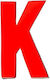 Sign with Text in Orange Color 5cm 6308000000184