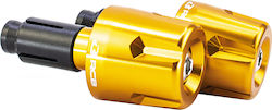 Racing Boy Motorcycle Handlebar Counterweights in Gold Colour