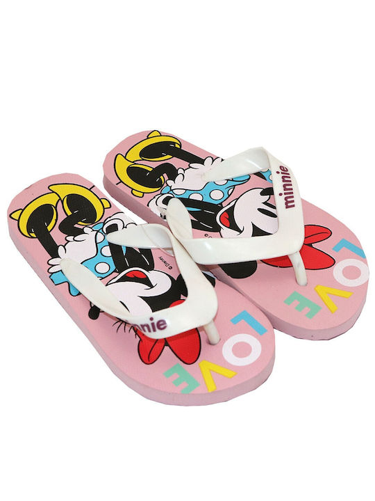 Disney Παιδικές Σαγιονάρες Flip Flops Minnie Λευκές