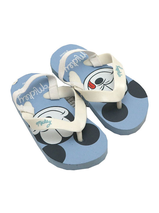 Kids' Flip Flops Mickey White Mouse