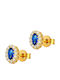 Prince Silvero Earrings made of Silver Gold Plated with Stones