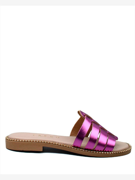 Sandale Casual Damă Din Piele Fuchsia