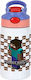 Koupakoupa Stainless Steel Kids Water Bottle Minecraft with Straw White 350ml