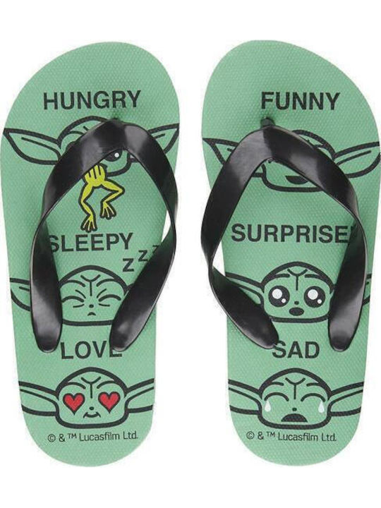 Παιδικές Σαγιονάρες Flip Flops Πράσινες Mandalorian Grogu