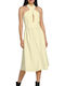 Sommer Midi Abendkleid Beige