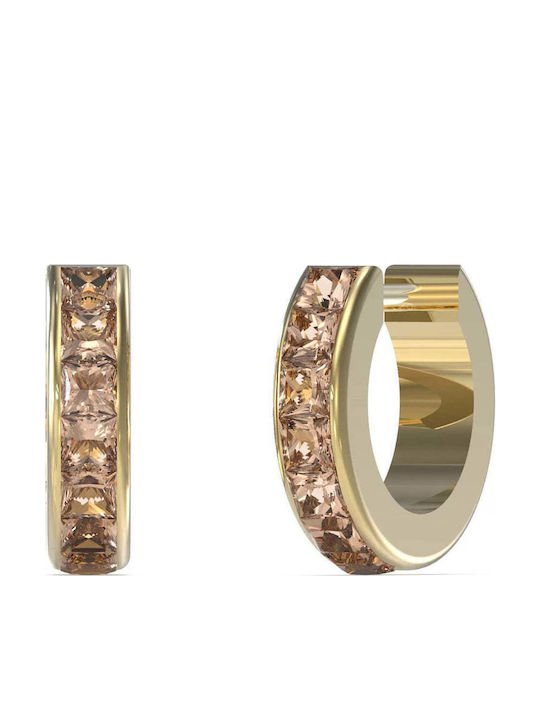 Guess Huggie Me Earrings Hoops made of Steel Go...