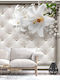 Wall Mural Fabric White L350xW245cm